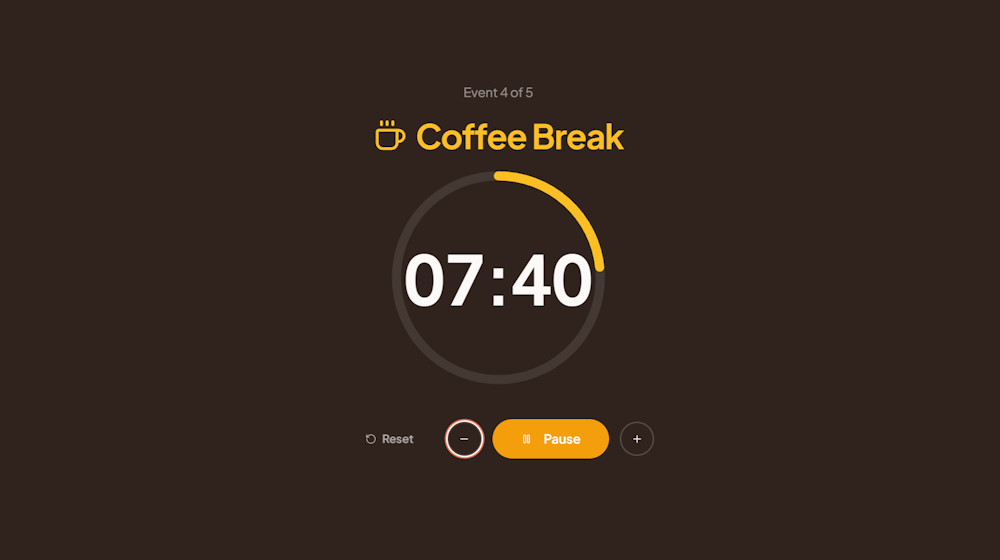 Timed sections & focus blocks interface